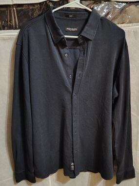 Mavi Black Long-Sleeve Button Polo Shirt